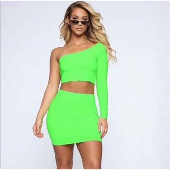Neon green outfit set - Picture 1 of 10